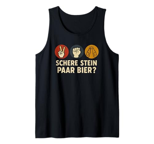 Herren Schere Stein Paar Bier - Lustiges Biertrinker Humor Tank Top Herren Schere Stein Paar Bier - Lustiges Biertrinker Humor Tank Top von Biertrinker Sprüche & Geschenke