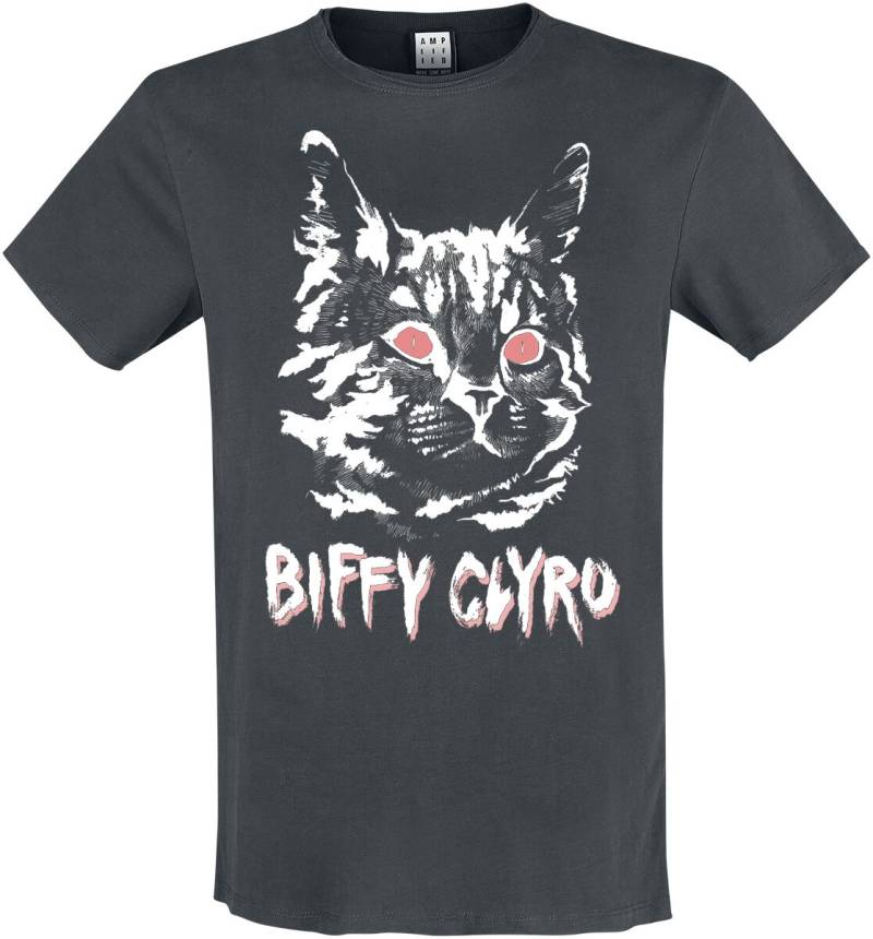 Biffy Clyro T-Shirt - Amplified Collection - Black Cat - L bis XXL - für Männer - Größe L - charcoal  - Lizenziertes Merchandise! von Biffy Clyro