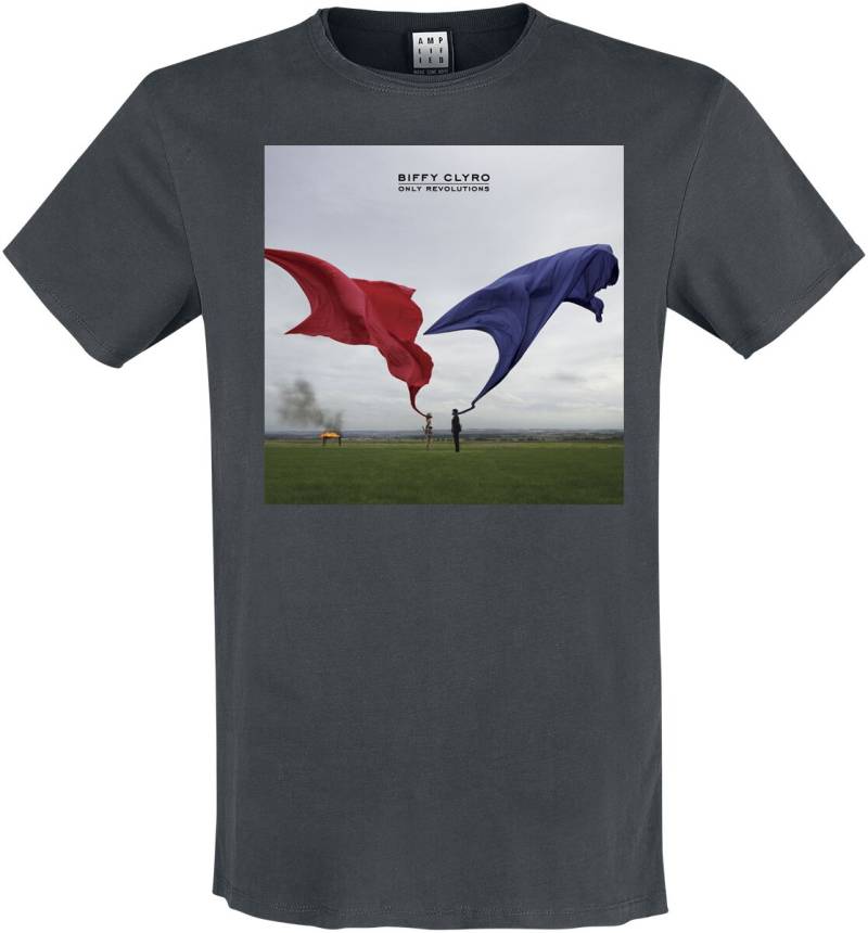 Biffy Clyro T-Shirt - Amplified Collection - Only Revolutions - S bis 3XL - für Männer - Größe 3XL - charcoal  - Lizenziertes Merchandise! von Biffy Clyro