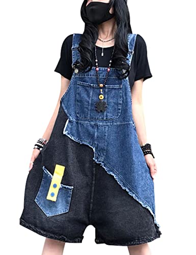 Bifscebn Damen Sommer Jeans Shorts Overalls Denim Playsuits Latzhose mit Taschen Style 5 Black von Bifscebn