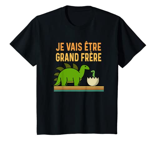 Kinder Je Vais être Grand Frère - Annonce Bébé Dinosaurier Stegosaurus T-Shirt von Big Brother Gifts for Boys Kids Youth by RJ
