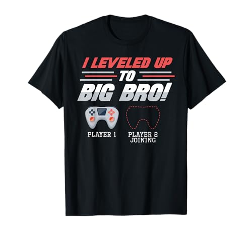 LVL Bis zu Big Bro Player 2 Laden von Baby Reveal T-Shirt LVL Bis zu Big Bro Player 2 Laden von Baby Reveal T-Shirt von Big Brother Player 2 Loading Baby Reveal