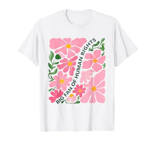 Lustiger großer Fan der Menschenrechte Vintage Protest Floral Damen T-Shirt Lustiger großer Fan der Menschenrechte Vintage Protest Floral Damen T-Shirt von Big Fan Of Human Rights Protest Tee