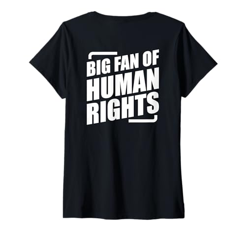 Damen Big Fan of Human Rights T-Shirt mit V-Ausschnitt Damen Big Fan of Human Rights T-Shirt mit V-Ausschnitt von Big Fan Of Human Rights