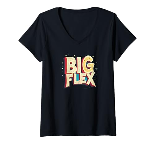 Damen Tragen Sie EIN großes Flex und Heben Sie Sich von auffälligem Kostüm ab T-Shirt mit V-Ausschnitt Damen Tragen Sie EIN großes Flex und Heben Sie Sich von auffälligem Kostüm ab T-Shirt mit V-Ausschnitt von Big Flex Outfit