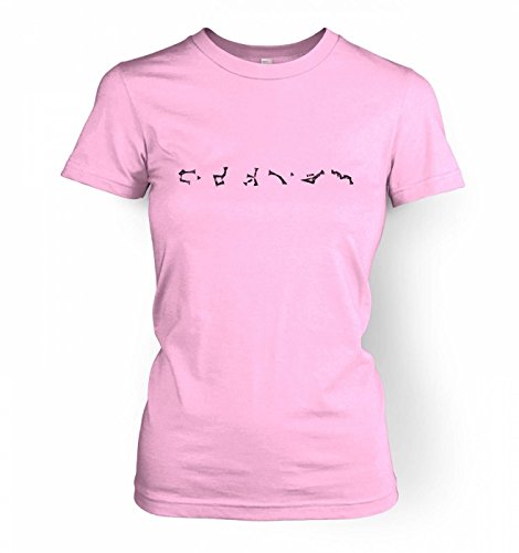 Stargate Earth Address Damen t-shirt (Medium (approx size 10)/Light Rosa) von Big Mouth Clothing