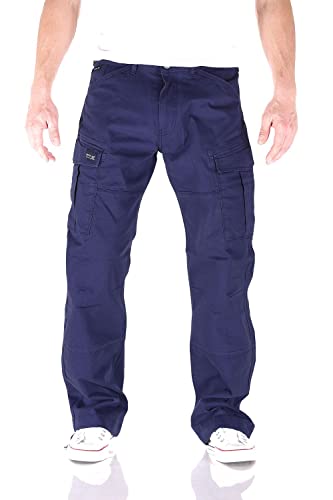 Big Seven Brian Cargo Hose Comfort Fit Herren Jeans, Farbe:Blau (Navy Blue), Hosengröße:W30/L32 von Big Seven