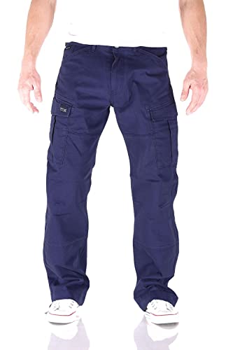 Big Seven Brian Cargo Hose Comfort Fit Herren Jeans, Farbe:Blau (Navy Blue), Hosengröße:W31/L32 von Big Seven