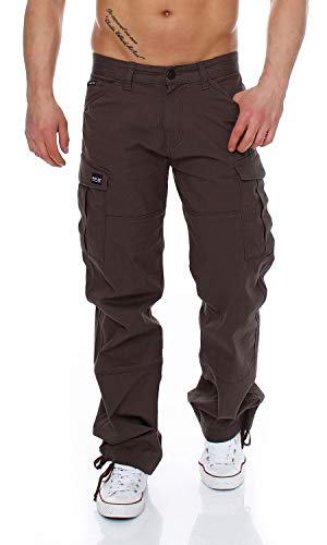 Big Seven Brian Cargo Hose Comfort Fit Herren Jeans, Farbe:Braun (Wren), Hosengröße:W44/L34 von Big Seven