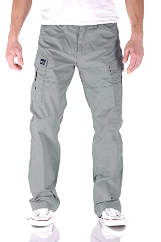 Big Seven Brian Cargo Hose Comfort Fit Herren Jeans, Farbe:Grau (Achat), Hosengröße:W38/L34 von Big Seven