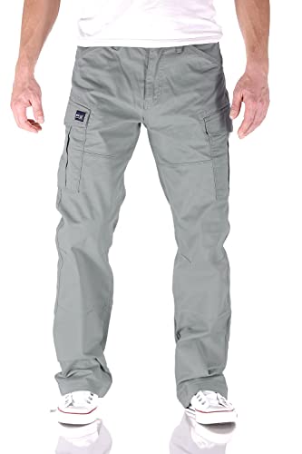 Big Seven Brian Cargo Hose Comfort Fit Herren Jeans, Farbe:Grau (Achat), Hosengröße:W46/L34 von Big Seven