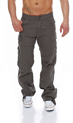Big Seven Brian Cargo Hose Comfort Fit Herren Jeans, Farbe:Tech Grey, Hosengröße:W42/L34 von Big Seven