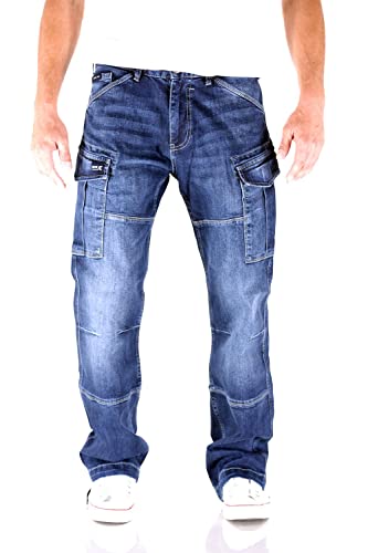 Big Seven Brian Dark Aged Cargo Herren Jeans, Hosengröße:W42/L32 von Big Seven