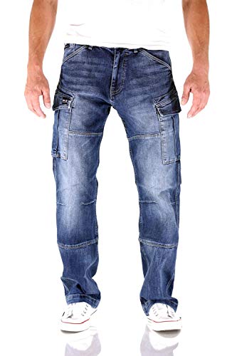 Big Seven Brian Graduate Blue Cargo Herren Jeans, Hosengröße:W38/L32 von Big Seven