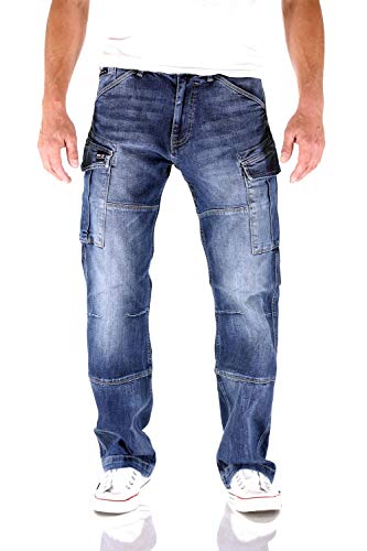 Big Seven Brian Graduate Blue Cargo Herren Jeans, Hosengröße:W40/L32 von Big Seven