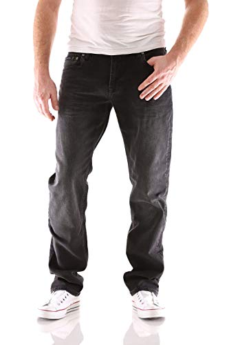 Big Seven Stanley Black Wash Regular Herren Jeans, Hosengröße:W31/L32 von Big Seven