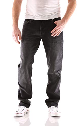 Big Seven Stanley Black Wash Regular Herren Jeans, Hosengröße:W36/L34 von Big Seven