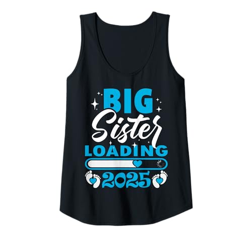 Damen Big Sister Loading 2025, befördert zur Big Sister 2025 Tank Top von Big Sister Loading 2025, Promoted To Big Sister