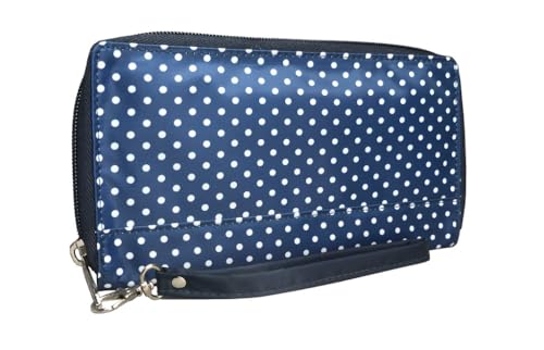 Big Skinny Damen Panther Clutch Slim Wallet für bis zu 40 Karten, dotty, Clutch von Big Skinny