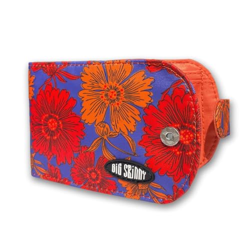 Big Skinny Damen Taxicat Bi-Fold Slim Wallet für bis zu 25 Karten, Spanischer Sonnenuntergang, Classic von Big Skinny