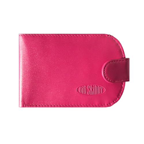 Big Skinny Damen Taxicat Leder Bi-Fold Slim Wallet für bis zu 25 Karten Fuchsia von Big Skinny