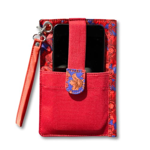 Big Skinny Damen Übergröße myPhone Bi-Fold Slim Wallet für bis zu 20 Karten Spanischer Sonnenuntergang von Big Skinny