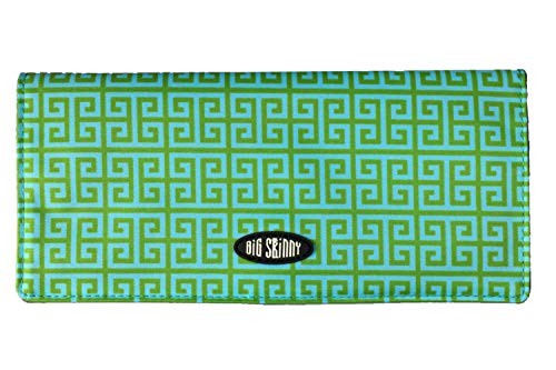 Big Skinny Herren-Geldbörse mit Scheckfach, zweifach klappbar, Platz für bis zu 40 Karten, Limette von Big Skinny