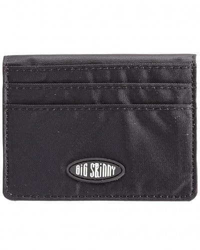 RFID Blocking New Yorker Front Pocket Wallet, Nylon Microfiber, Black von Big Skinny