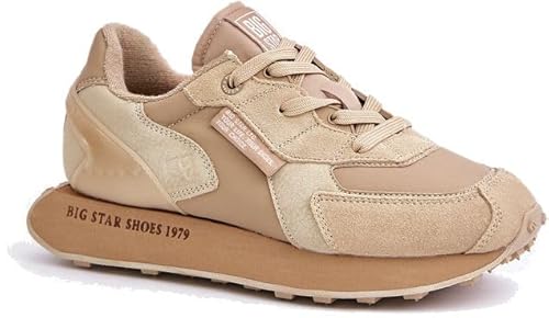 Leder Damen Big Star Hi-Poly System Sneaker, BLAUT, 40 EU von Big Star