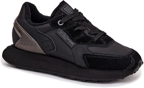 Leder Damen Big Star Hi-Poly System Sneaker, sc schwarz, 37 EU von Big Star