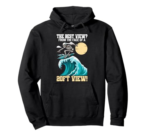 Big Wave Surfing Skeleto 6.1 m View Best View Surfer Pullover Hoodie Big Wave Surfing Skeleto 6.1 m View Best View Surfer Pullover Hoodie von Big Wave Surfing Surfboard Designs for Surfer