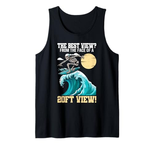 Big Wave Surfing Skeleto 6.1 m View Best View Surfer Tank Top Big Wave Surfing Skeleto 6.1 m View Best View Surfer Tank Top von Big Wave Surfing Surfboard Designs for Surfer