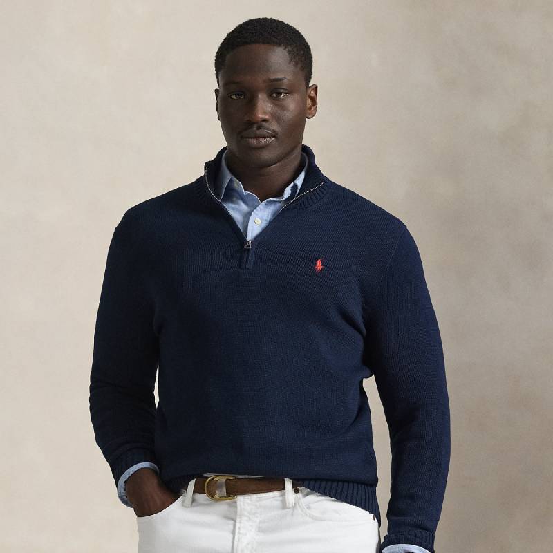 Große Größen - Baumwollpullover mit Reißverschluss von Big & Tall