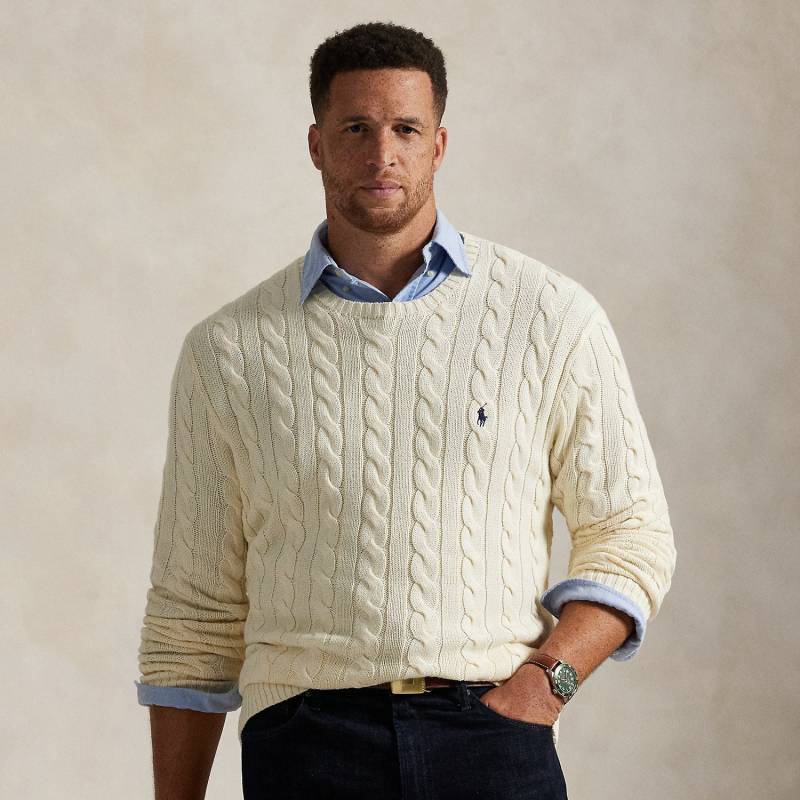 Große Größen - Baumwollpullover mit Zopfmuster von Big & Tall