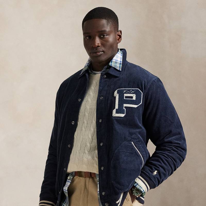 Große Größen - College-Jacke aus Kordsamt von Big & Tall