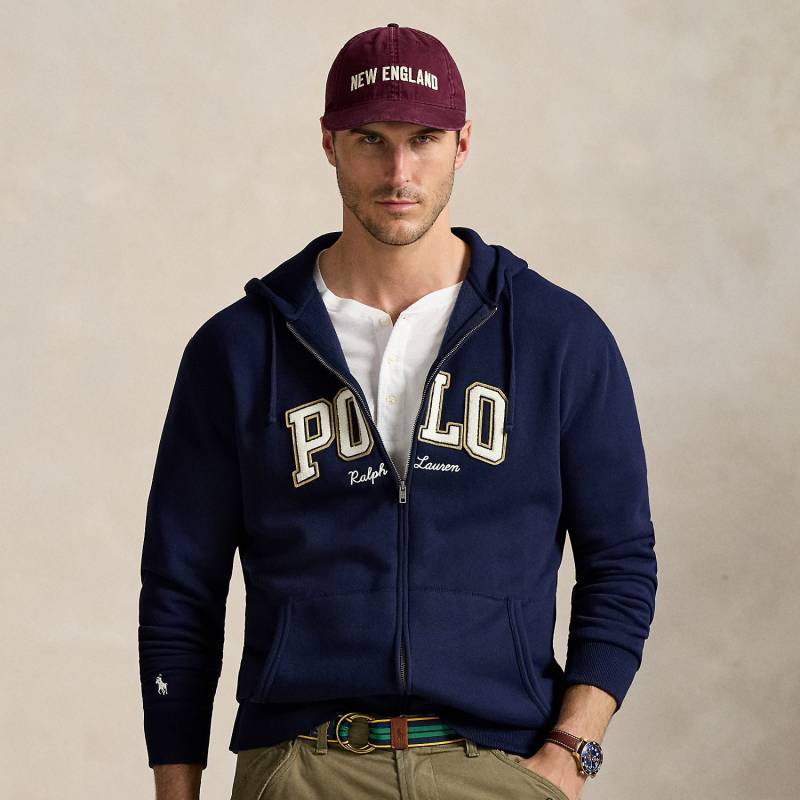 Große Größen - Fleece-Kapuzenjacke mit Logo von Big & Tall