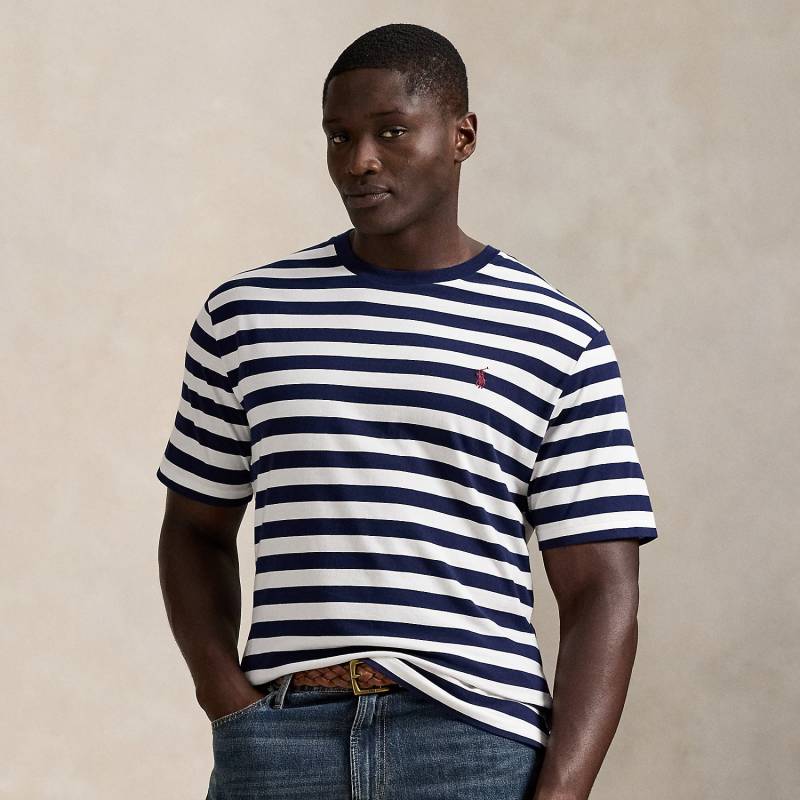 Große Größen - Gestreiftes Rundhals-T-Shirt aus Jersey von Big & Tall