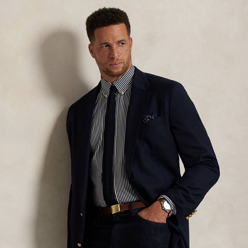 Große Größen - Gestreiftes Stretch-Popelinehemd von Big & Tall