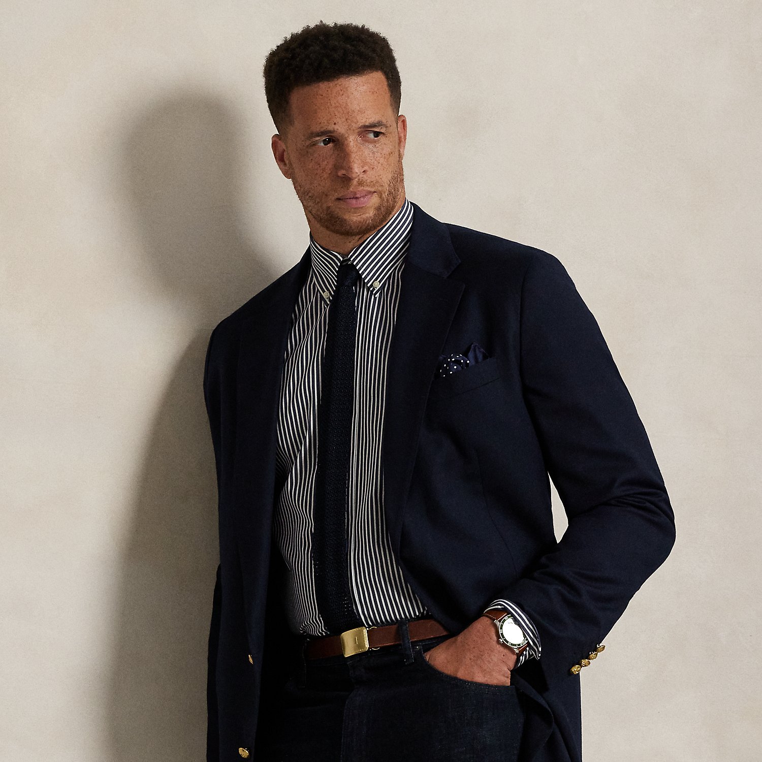 Große Größen - Gestreiftes Stretch-Popelinehemd von Big & Tall