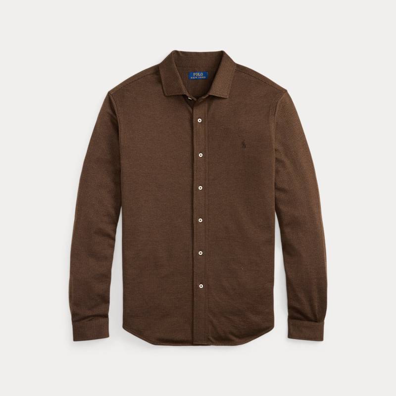 Große Größen - Hahnentritt-Jerseyhemd mit Kragen von Big & Tall