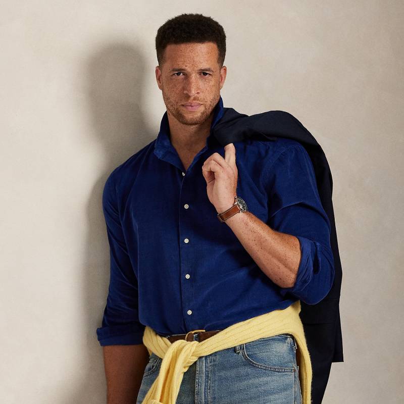 Große Größen - Hemd aus fein geripptem Kordsamt von Big & Tall