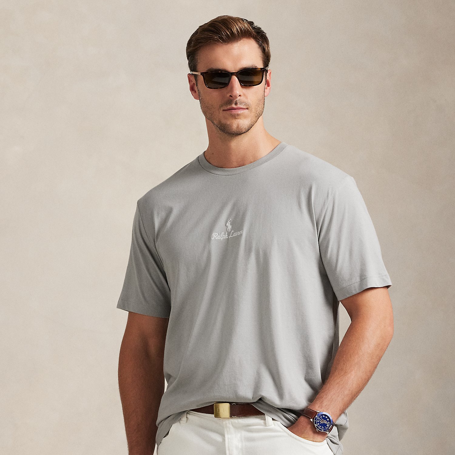 Große Größen - Jersey-T-Shirt mit Logo von Big & Tall