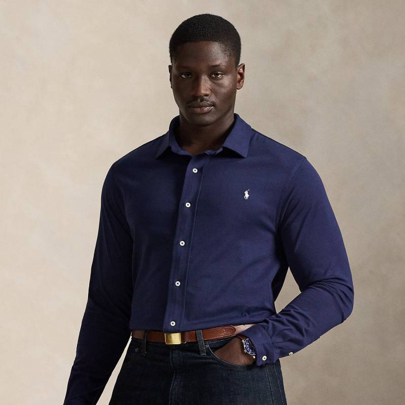 Große Größen - Jerseyhemd mit gespreiztem Kragen von Big & Tall