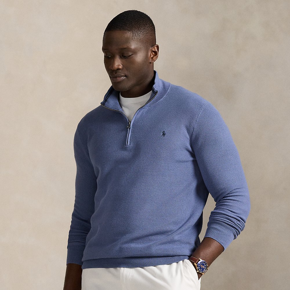 Große Größen - Pullover aus Baumwollpiqué von Big & Tall