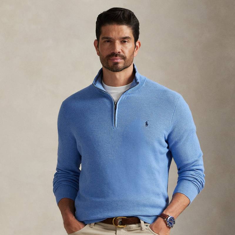 Große Größen - Pullover aus Baumwollpiqué von Big & Tall