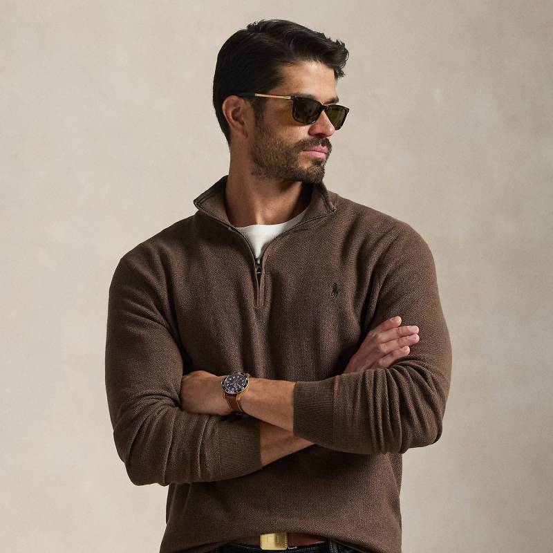 Große Größen - Pullover aus Baumwollpiqué von Big & Tall