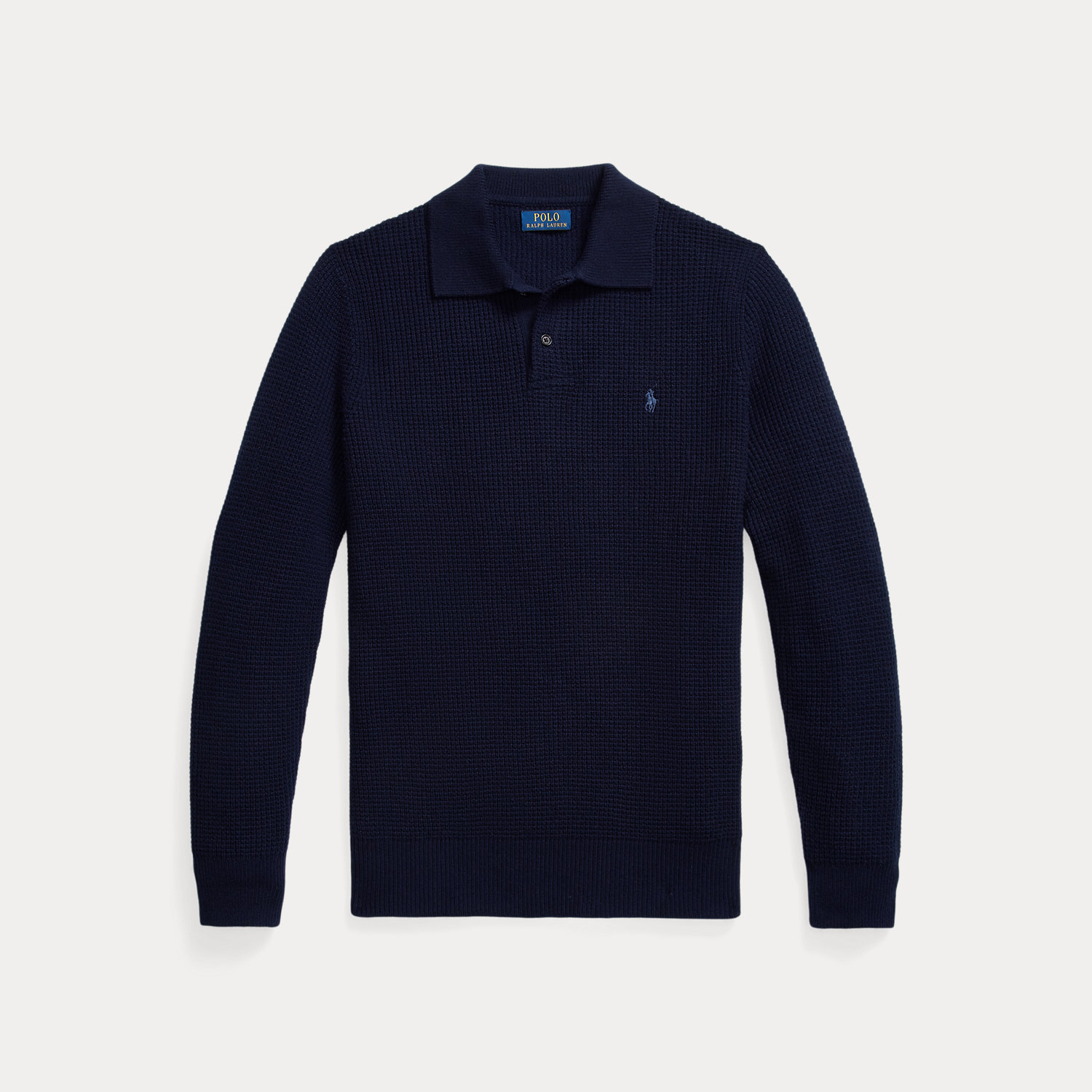 Große Größen - Strukturierter Pullover mit Polokragen von Big & Tall