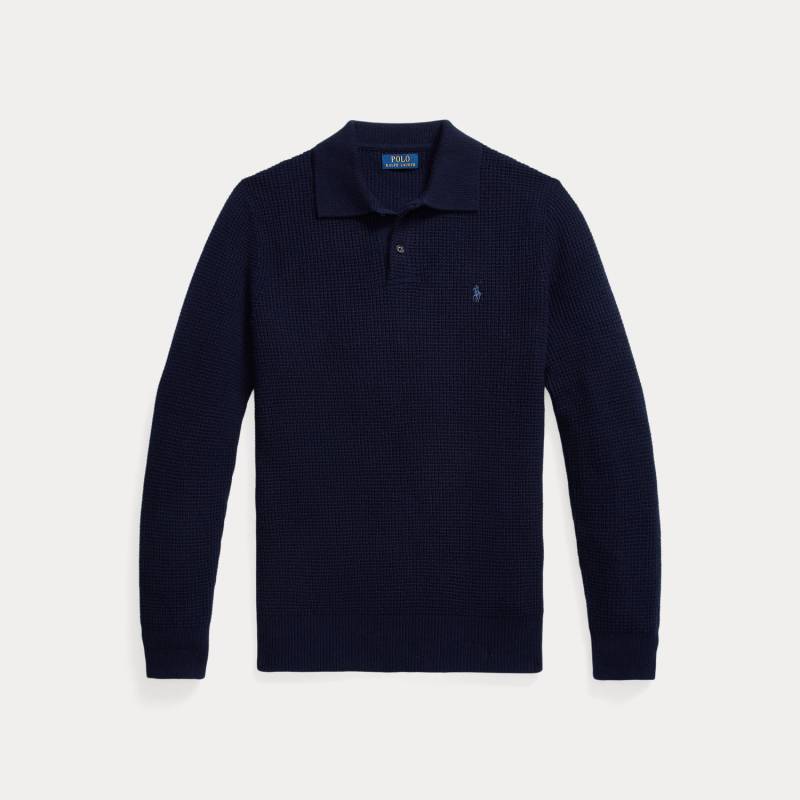 Große Größen - Strukturierter Pullover mit Polokragen von Big & Tall