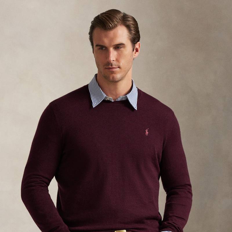 Große Größen - Waschbarer Rundhalspullover aus Wolle von Big & Tall