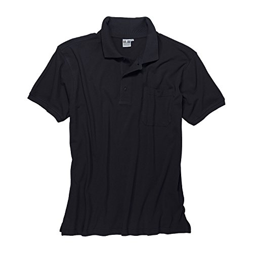 Herren Poloshirt I Polohemd I Basic Polo-Shirt Kurzarm schwarz 100% Baumwolle Big Size in Übergrößen 3XL - 8XL, Größe:3XL von BigBasics